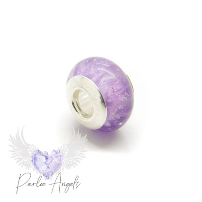 purple cremains bead, orchid purple resin sparkle mix